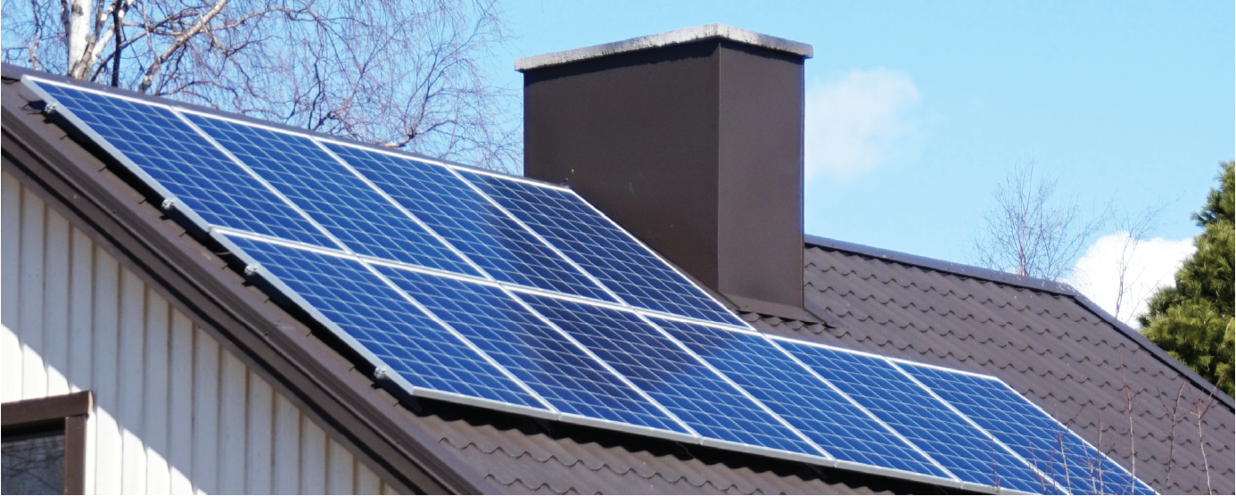 solar panels on rooftop