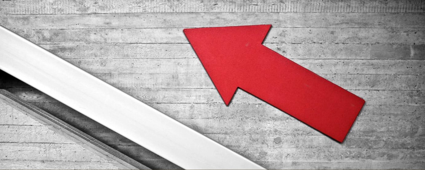 Red arrow pointing upward